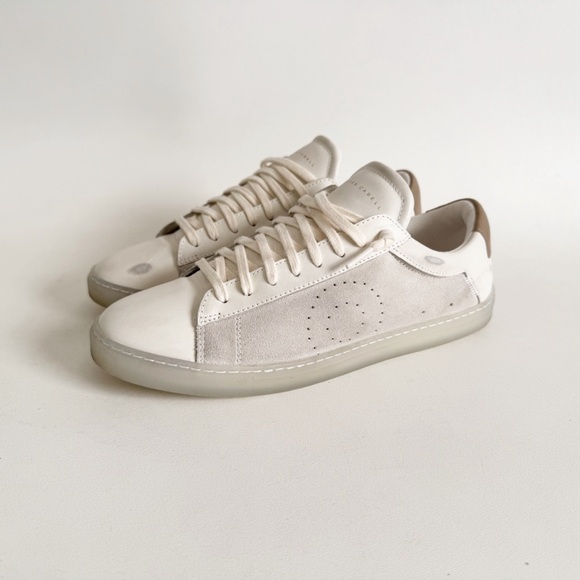 Oliver Cabell Low 1 Off White Leather Suede Sneaker Mens US 7/ Womens 10 EU 40 - Picture 2 of 13